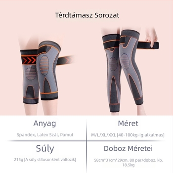 Meleg, fűzős térdvédő sportvédelmi célra, térdízület-támogatás növényi melegítéssel, felnőtteknek.