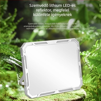 LED munkalámpa mágneses alapzattal, újratölthető, nagy fényerővel, építkezésekhez és kempingezéshez