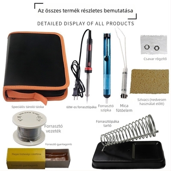 Delipow háztartási elektromos forrasztó készlet – 220V, műanyag fogantyú, forrasztás és karbantartás