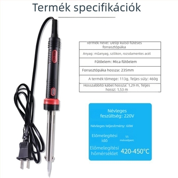 Delipow háztartási elektromos forrasztó készlet – 220V, műanyag fogantyú, forrasztás és karbantartás
