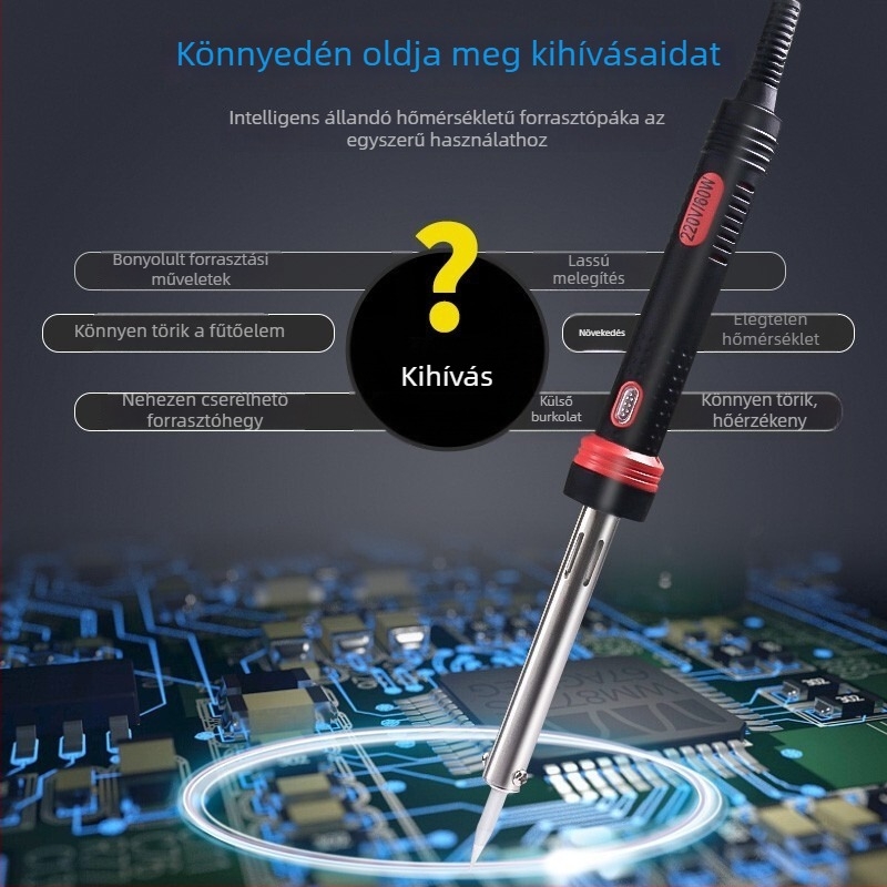 Delipow háztartási elektromos forrasztó készlet – 220V, műanyag fogantyú, forrasztás és karbantartás