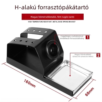 936 Forrasztóvas tartó – alumínium ötvözetből készült állvány, leesés elleni dizájn, magas hőmérsékletű tisztító szivacs (YG TOOLS)