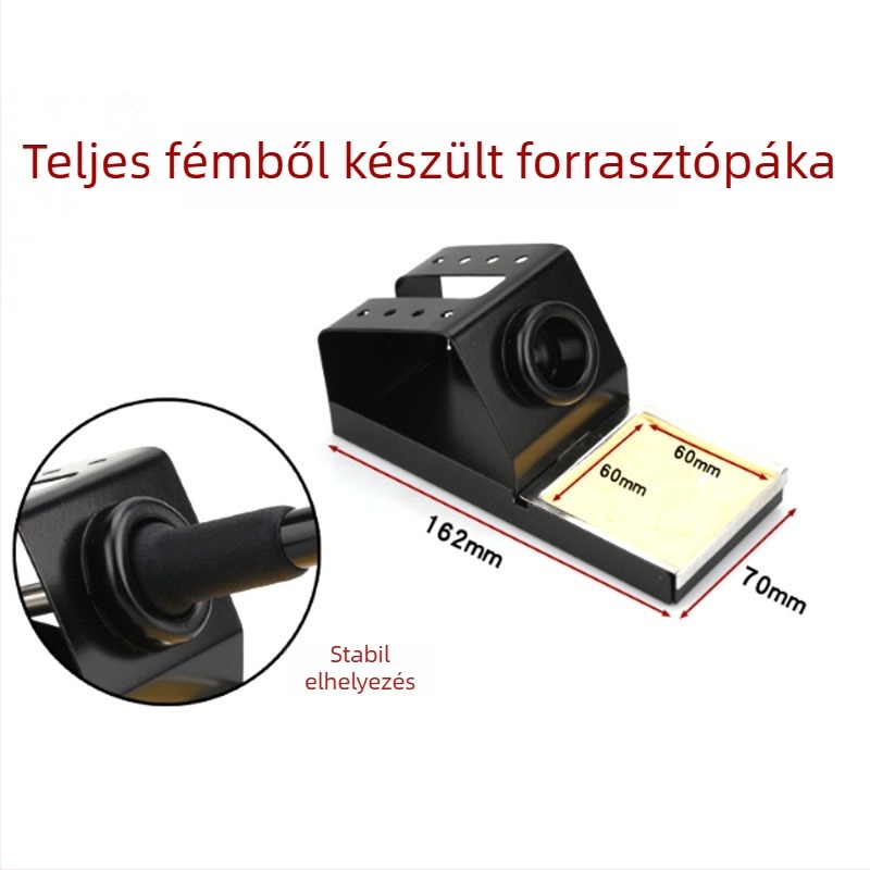 936 Forrasztóvas tartó – alumínium ötvözetből készült állvány, leesés elleni dizájn, magas hőmérsékletű tisztító szivacs (YG TOOLS)