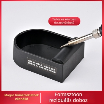 New litai Soldering Iron Tin Slag Box Cleaner in Wood Box – High-Temperature Tin Slag Cleaner for Welding Maintenance