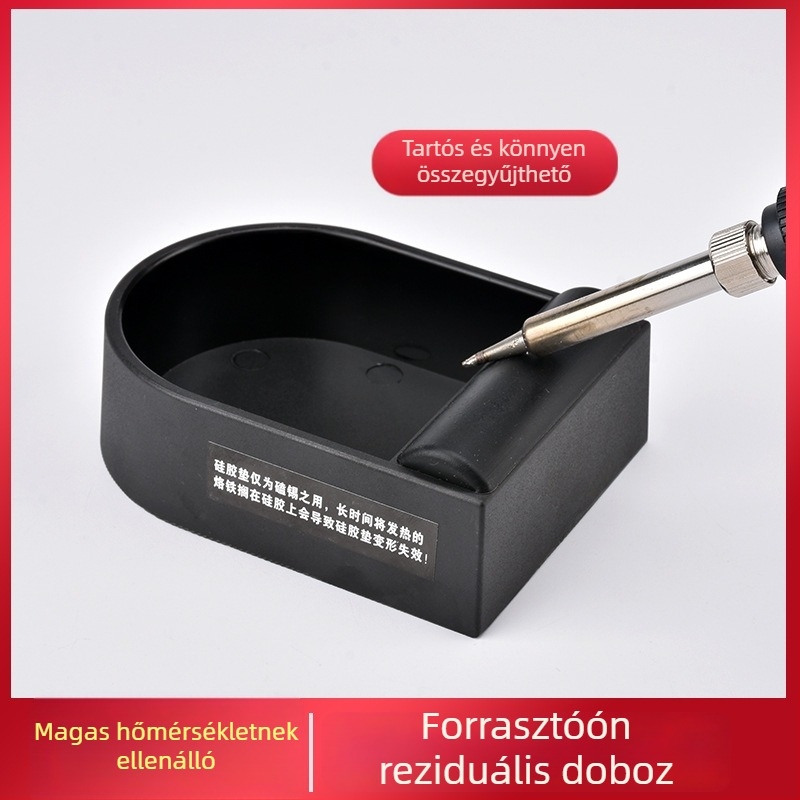 New litai Soldering Iron Tin Slag Box Cleaner in Wood Box – High-Temperature Tin Slag Cleaner for Welding Maintenance
