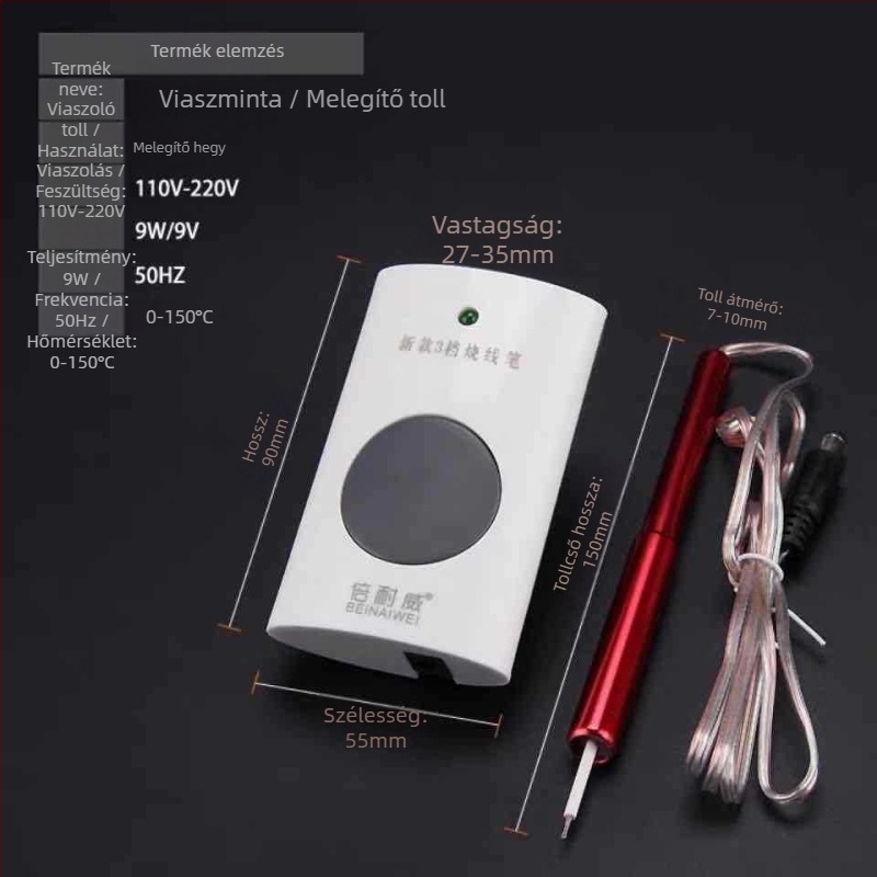 Műanyag fogantyúval rendelkező elektromos forrasztóvas, 220V, 100W, kézi működés, vágásra