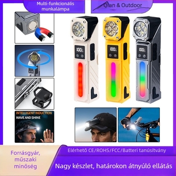 Nothing mágneses LED autóklipszlámpa — 4 az 1-ben saroklámpa, mini akkumulátor kijelzővel, 5W, LED+COB, 1800mAh, vízálló, 240–350 lm, 100–200 m hatótáv, három szín