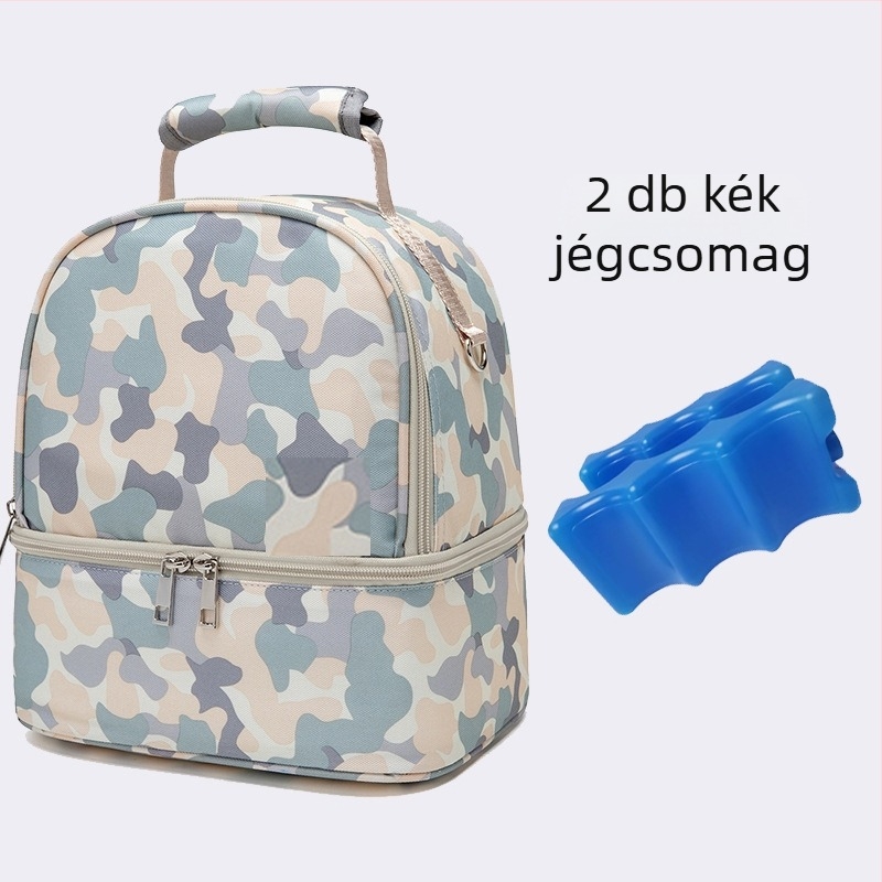 MKS anyatej izolált hátizsák, tárolásra, vászon, csíkos minta, poliészter bélés, vízálló