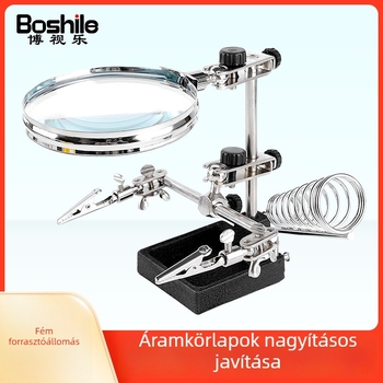 Asztali nagyító állomás mobiltelefon-javításhoz, HD nagyítású optika, PCB-forrasztó munkaasztal