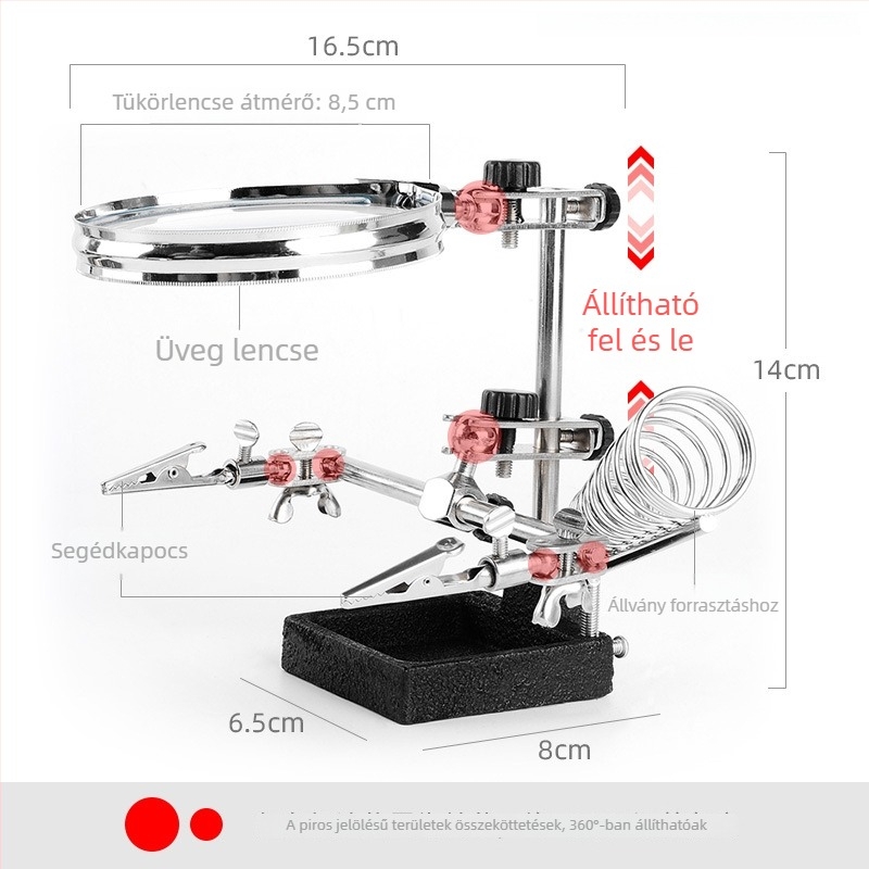 Asztali nagyító állomás mobiltelefon-javításhoz, HD nagyítású optika, PCB-forrasztó munkaasztal