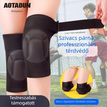 Szivacsból készült térdvédő poliészter bevonattal, állítható pánt, térdvédelem, alkalmas röplabdára és táncra
