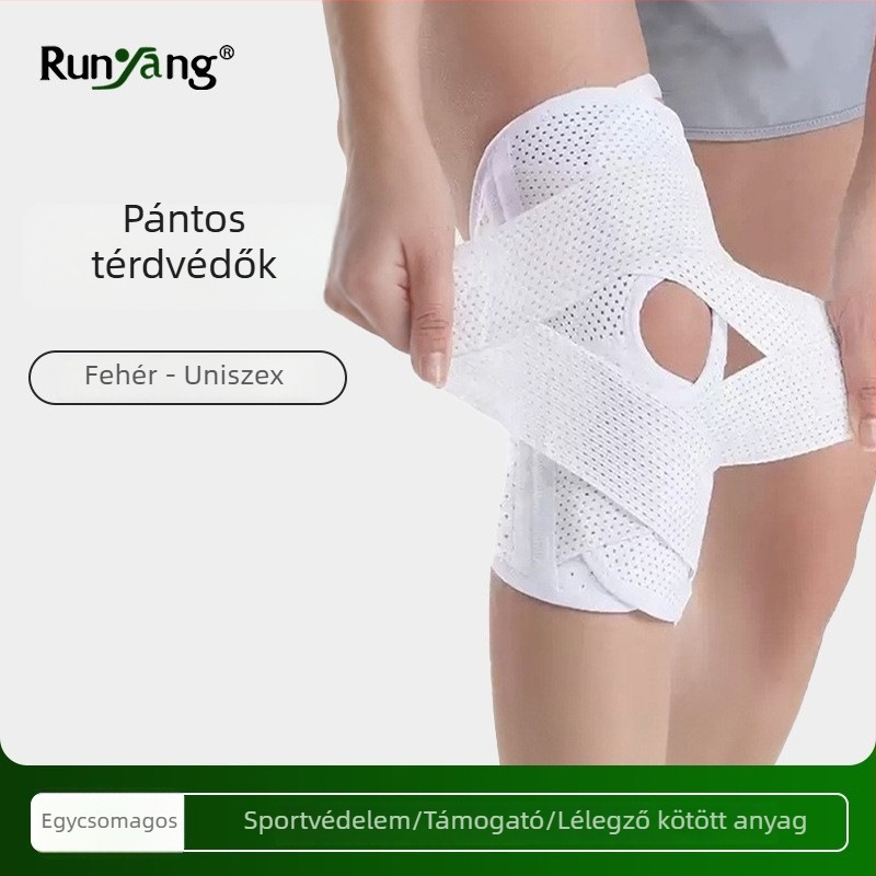 Térdvédő meniszkusz védelemmel sporthoz, futáshoz és túrázáshoz — uniszex térdtámogatás patella-szalaggal