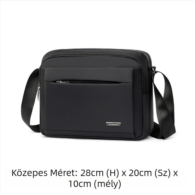 Férfi crossbody táska többszintes rekeszekkel, nagy kapacitású, városi stílus, Oxford szövet