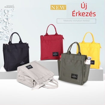 Női kézitáska – városi minimalist stílus, vízálló, függőleges négyzet alakú, cipzár, diving cloth anyag
