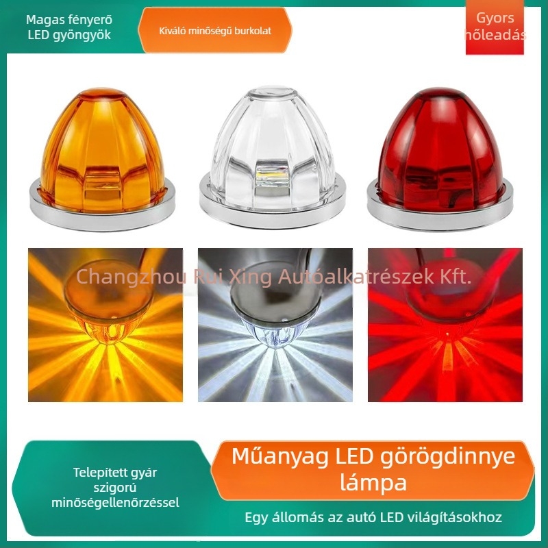 Műanyag LED Watermelon lámpa teherautókhoz – 12V, LED hátsó/oldalsó fény, kompatibilis teherautóval és utánfutóval
