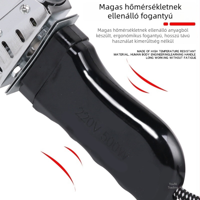 Pisztolyformájú magas hőmérsékletű forrasztóvas, 500W, 220V, műanyag fogantyúval, hegesztéshez és javításokhoz