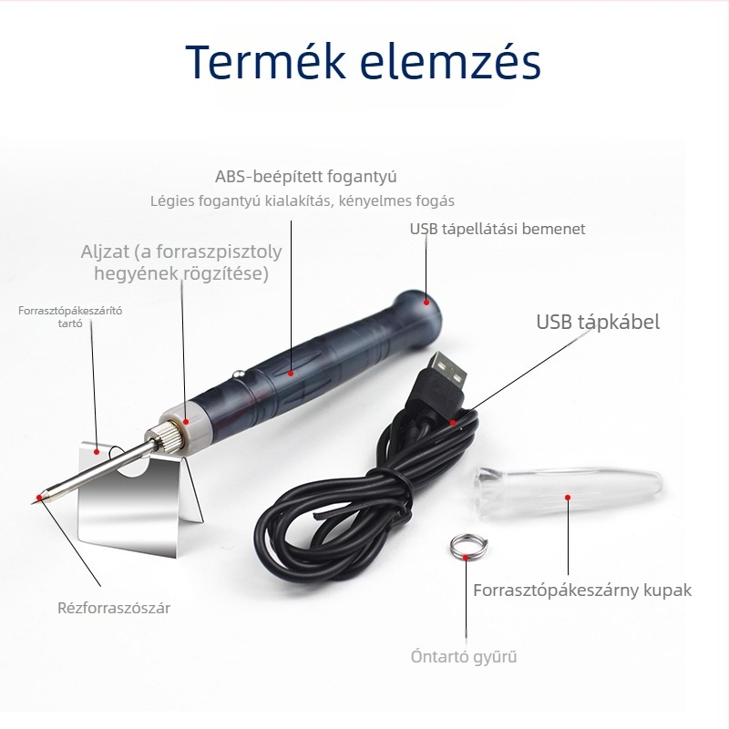 Bailiwick Mini USB forrasztó | 5V, 8W, kézi kivitel, lipítéshez