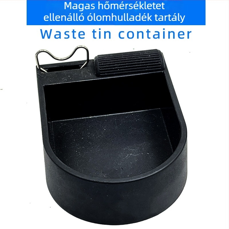 Bakelit anyagú óniszálgyűjtő doboz, magas hőmérséklet-állóságú, nem tapadó ón, forrasztóvas tartó