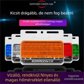 LED háromlencsés teherautóoldalsó fény, 24 LED, vízálló, trailerhez, modell 005, márka Sammoon/Three Mesh