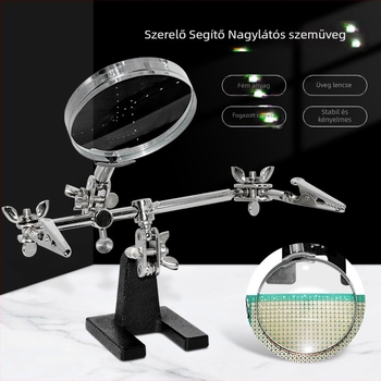 Gaston JSD805 Clip-On nagyító PCB-hez, 3× nagyítás, fém