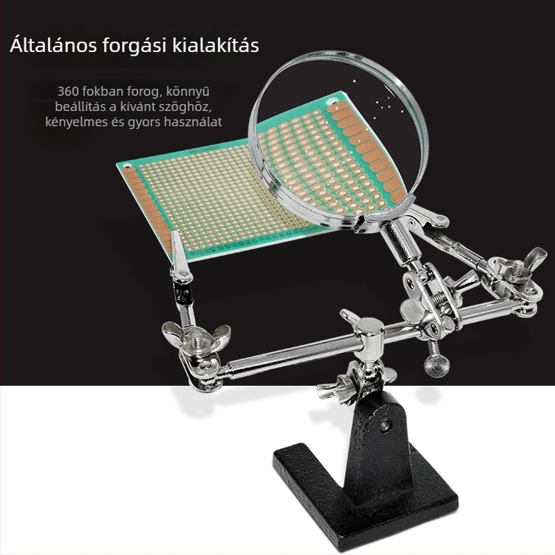 Gaston JSD805 Clip-On nagyító PCB-hez, 3× nagyítás, fém