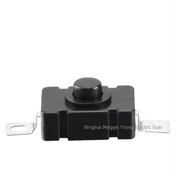 Kisméretű önzáró push-button kapcsoló (24V, IP20, 2000 elektromos ciklus, 2000 mechanikus ciklus, forrasztópins csatlakozás)