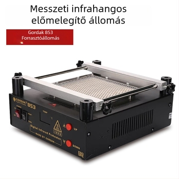 Goody BGA előmelegítő platform a reworkhoz – modell 853, max 500°C, Digitális kijelző, Infravörös fűtés