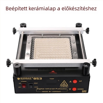Goody BGA előmelegítő platform a reworkhoz – modell 853, max 500°C, Digitális kijelző, Infravörös fűtés