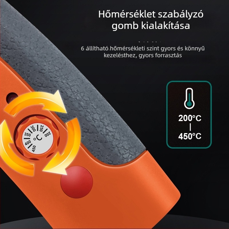 Kerámiamelegítésű forrasztópisztoly, állítható hőmérséklet és stabil hőmérséklet elektronikus forrasztáshoz, 220V