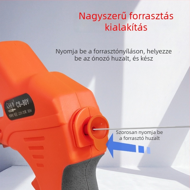 Kerámiamelegítésű forrasztópisztoly, állítható hőmérséklet és stabil hőmérséklet elektronikus forrasztáshoz, 220V