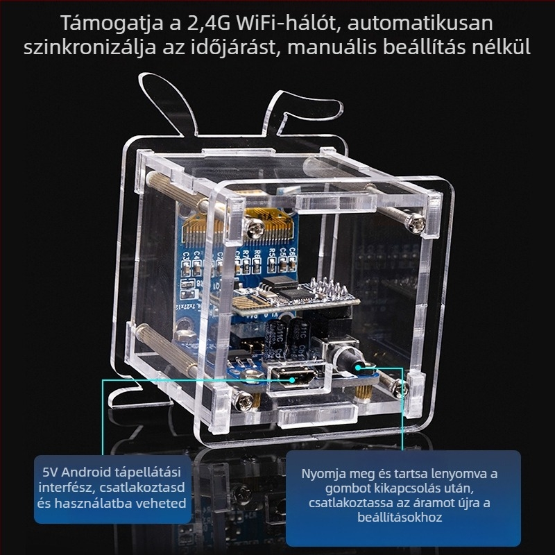 ESP8266 Mini Időjárás-előrejelző Óra Készlet - Wi-Fi, Hőmérséklet és Páratartalom Szenzor, Oktatási DIY Elektronikai Projekt