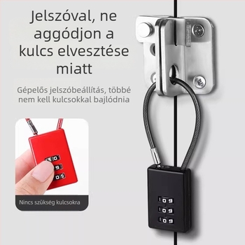 Jelszavas zár lakatokhoz tárolókhoz és poggyászhoz — FXGS modell, univerzális használat, számzár típus, márka Shouli