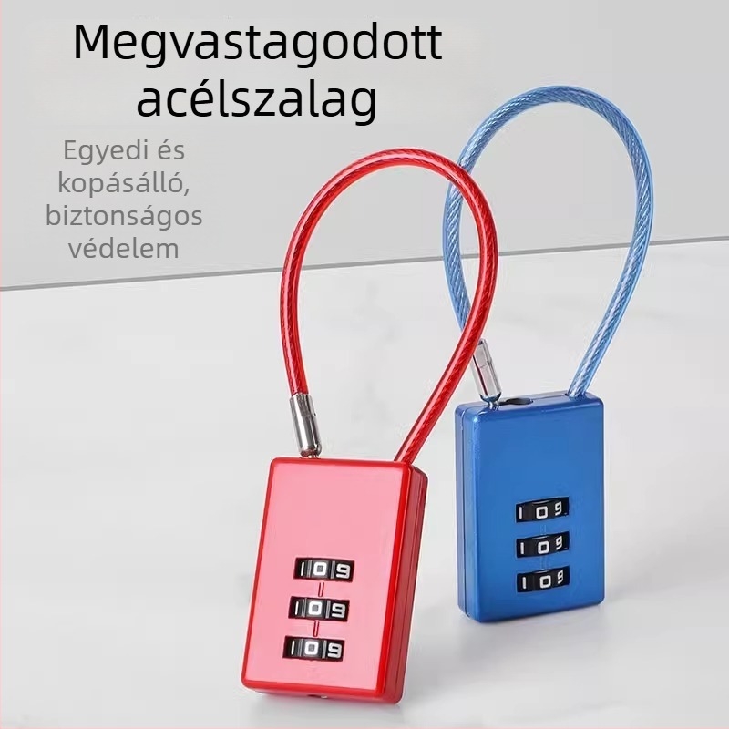 Jelszavas zár lakatokhoz tárolókhoz és poggyászhoz — FXGS modell, univerzális használat, számzár típus, márka Shouli