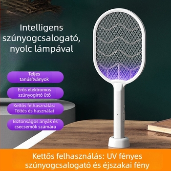 2 az 1-ben elektromos szúnyogirtó háztartási használatra, USB töltéssel és fényhullám csalogatóval