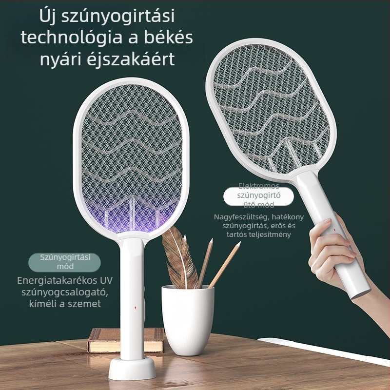 2 az 1-ben elektromos szúnyogirtó háztartási használatra, USB töltéssel és fényhullám csalogatóval