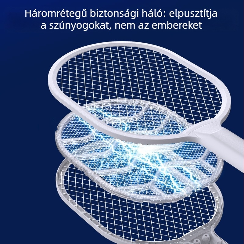 2 az 1-ben elektromos szúnyogirtó háztartási használatra, USB töltéssel és fényhullám csalogatóval