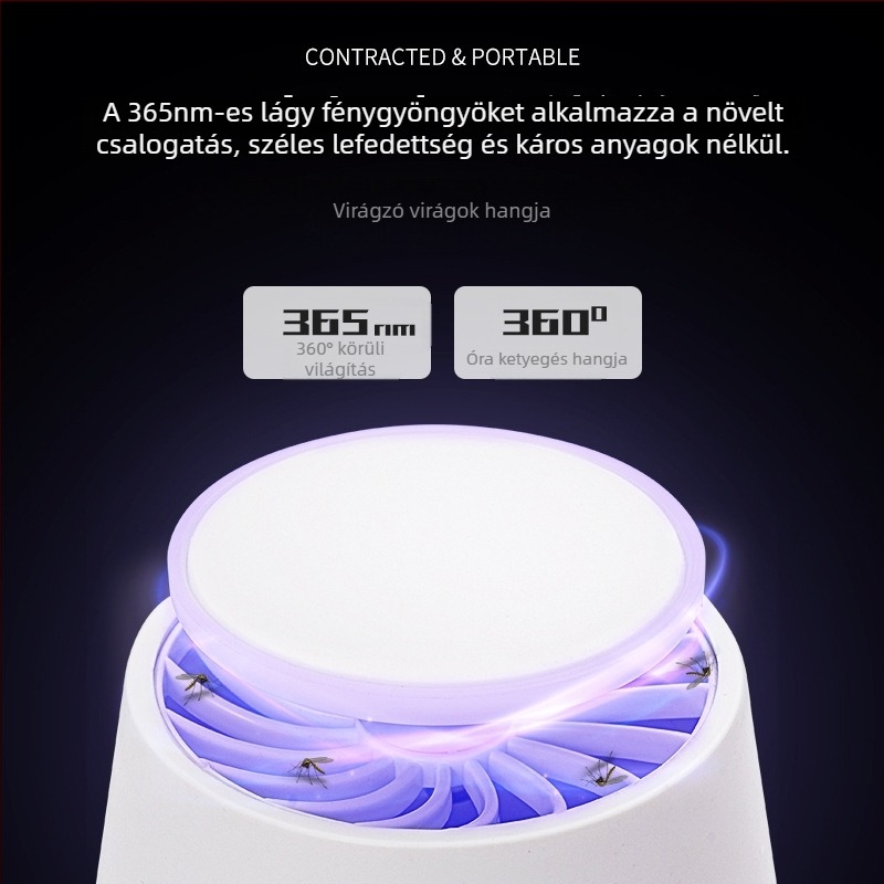 CY-MWD-01 LED-es fotokatalitikus szúnyog-lámpa, 10 m²-es lefedettség, fényhullám csapda, beltéri csendes működés