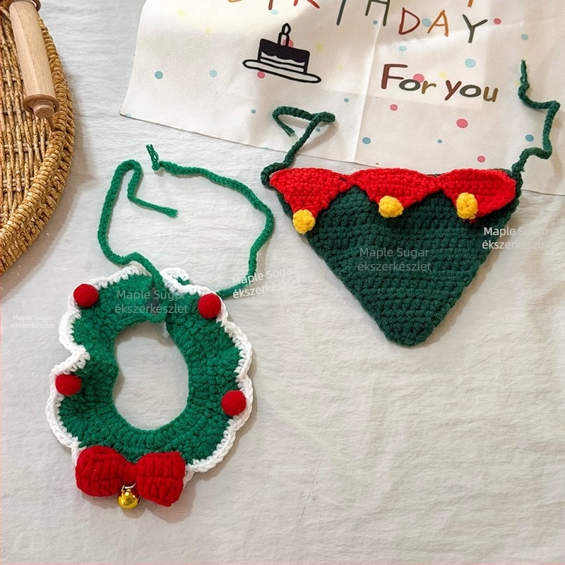 DIY ékszerkiegészítők — gyapjú, kézzel kötött, karácsonyi minta, divatos városi stílus, termékkód Pj0630-2-25