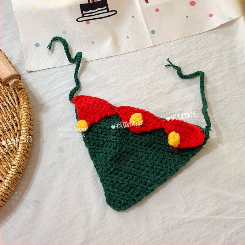 DIY ékszerkiegészítők — gyapjú, kézzel kötött, karácsonyi minta, divatos városi stílus, termékkód Pj0630-2-25