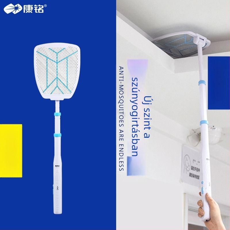 Elektromos szúnyogcsapó, összecsukható LED világítással, beépített 5001 mAh akkumulátorral, több mint 12 órás üzemidő