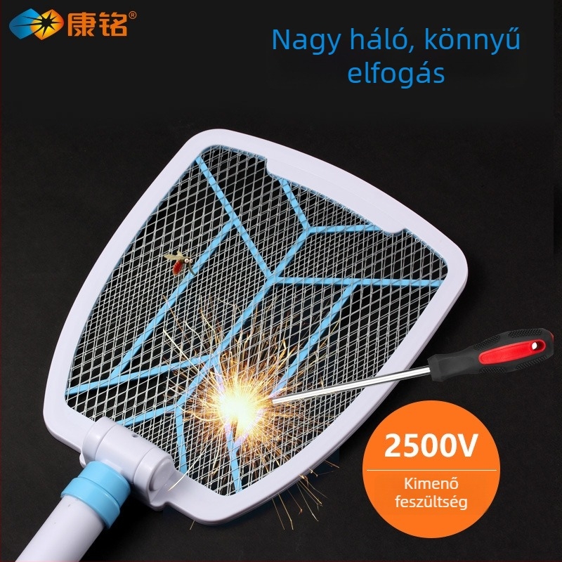 Elektromos szúnyogcsapó, összecsukható LED világítással, beépített 5001 mAh akkumulátorral, több mint 12 órás üzemidő