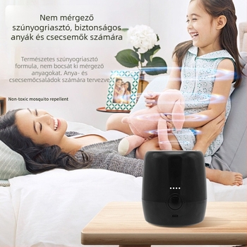 Újratölthető USB-s szúnyogirtó lámpa, otthonra és kempingezésre, fűthető repelens folyadékkal