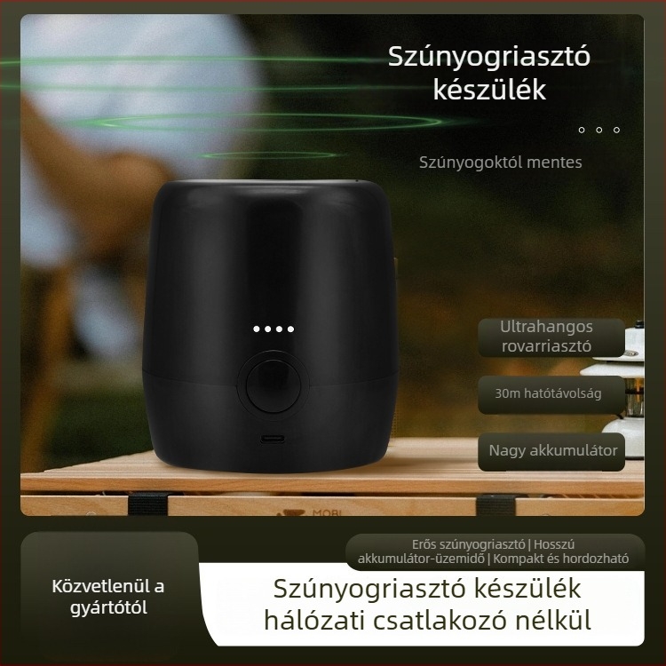 Újratölthető USB-s szúnyogirtó lámpa, otthonra és kempingezésre, fűthető repelens folyadékkal