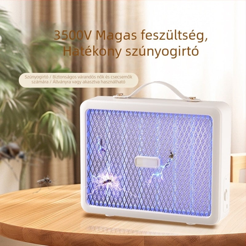 Szúnyogirtó lámpa – USB-töltéses, elektromos sokk elleni védelem, beépített 500 mAh akkumulátor, 21–30 m²-es területre, LED energiatakarékos