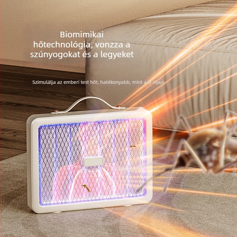 Szúnyogirtó lámpa – USB-töltéses, elektromos sokk elleni védelem, beépített 500 mAh akkumulátor, 21–30 m²-es területre, LED energiatakarékos