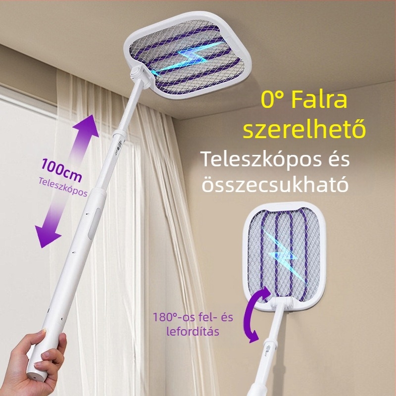 Kangming Elektronikus szúnyogirtó – újratölthető akkumulátor, UV LED gyilkos fény, 2-in-1 összecsukható készülék