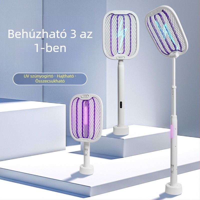 Kangming Elektronikus szúnyogirtó – újratölthető akkumulátor, UV LED gyilkos fény, 2-in-1 összecsukható készülék