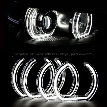 BMW E46 U-alakú Angyalszemek - Kristályos Akril LED, 12-24V, 10W, 1800LM