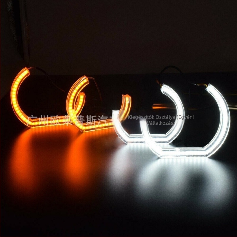 BMW E46 U-alakú Angyalszemek - Kristályos Akril LED, 12-24V, 10W, 1800LM