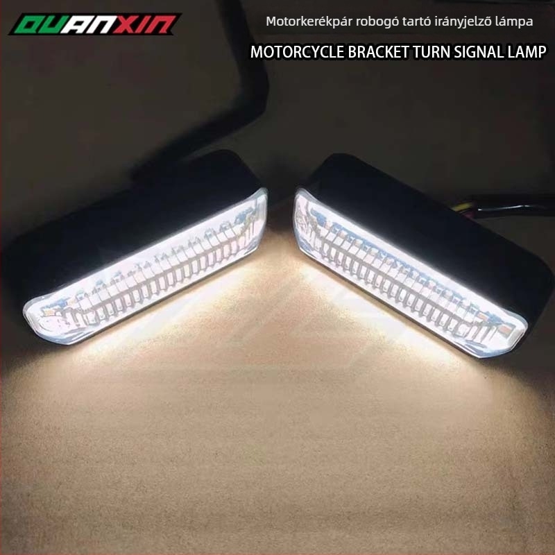U1 utólagos motorkerékpár indexlámpa, LED sorozatos 12V nappali fénnyel